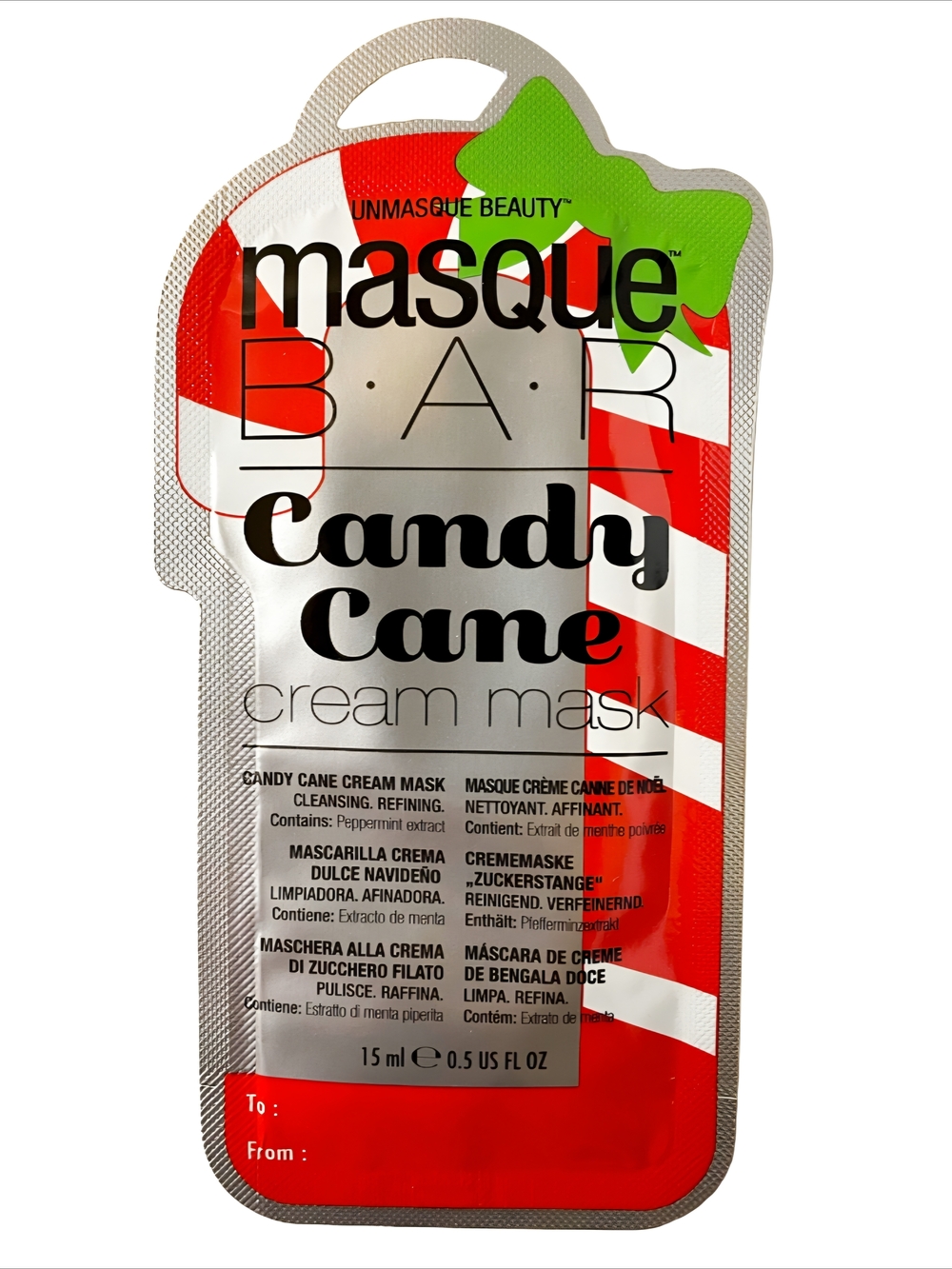 🦩♡MasqueBAR Candy Cane Cream Mask - Red & White